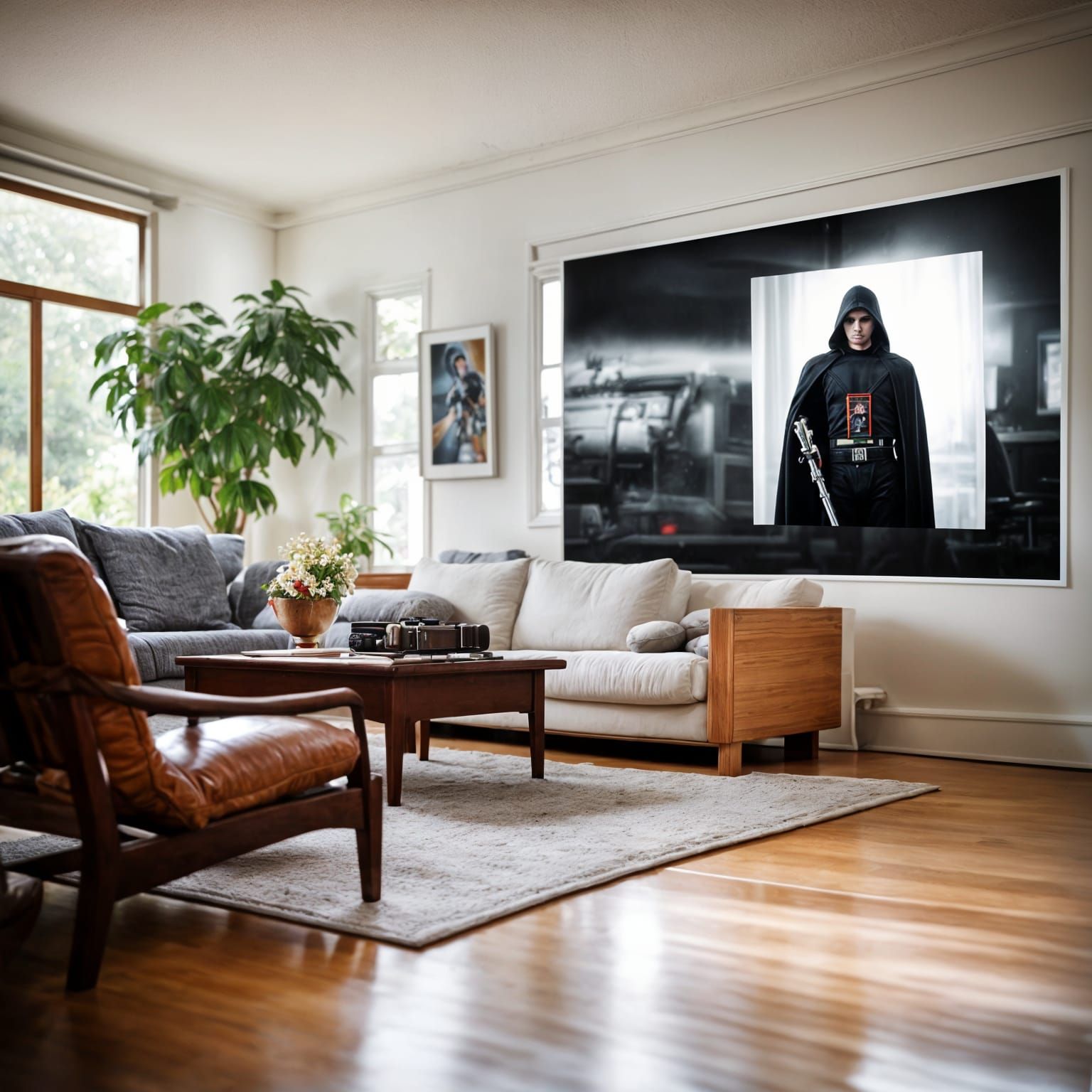 Grip Reaper Photobomb in 1980s Living Room