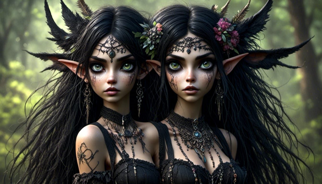 Elven Huntress Portrait in Surreal Photorealistic Style