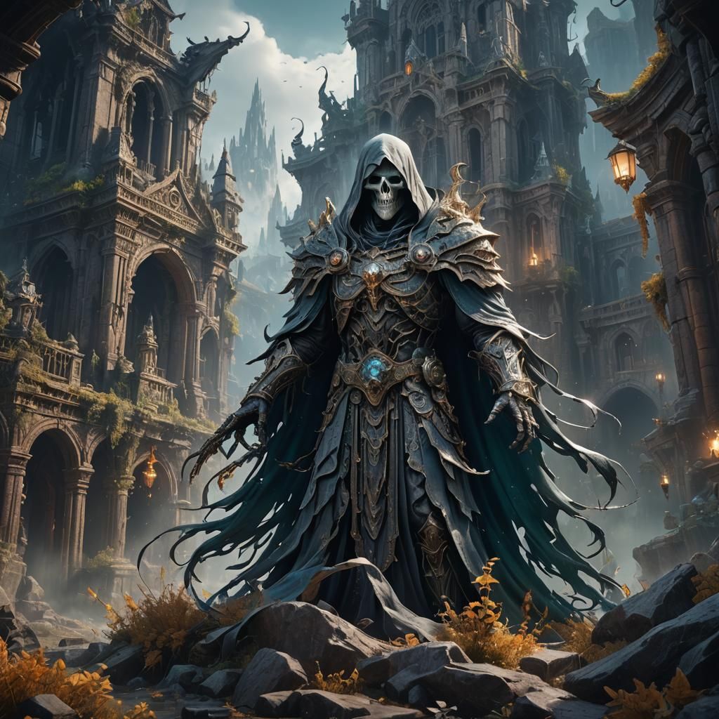 Detailed Ghost Matte Painting in Fantasy Concept Art