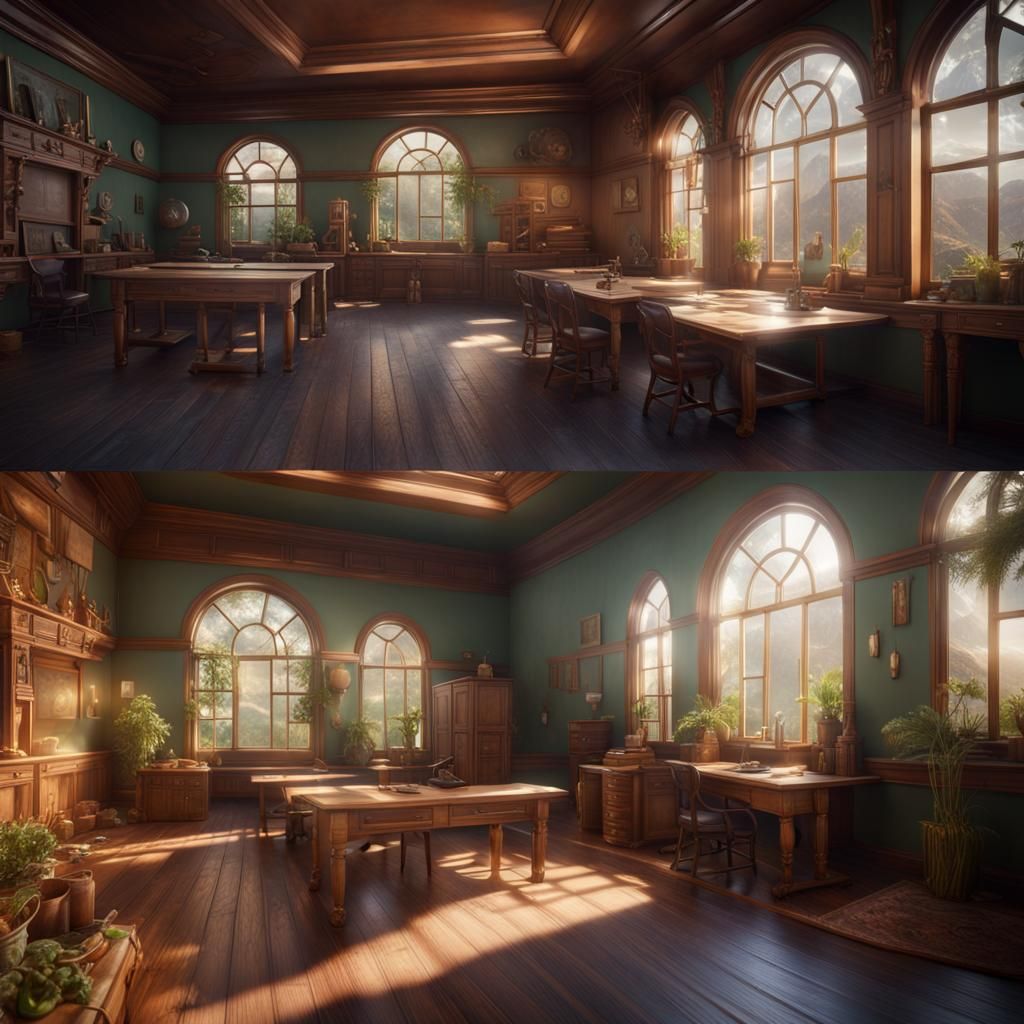 Classroom to Wellness Space: Fantasy Concept Art