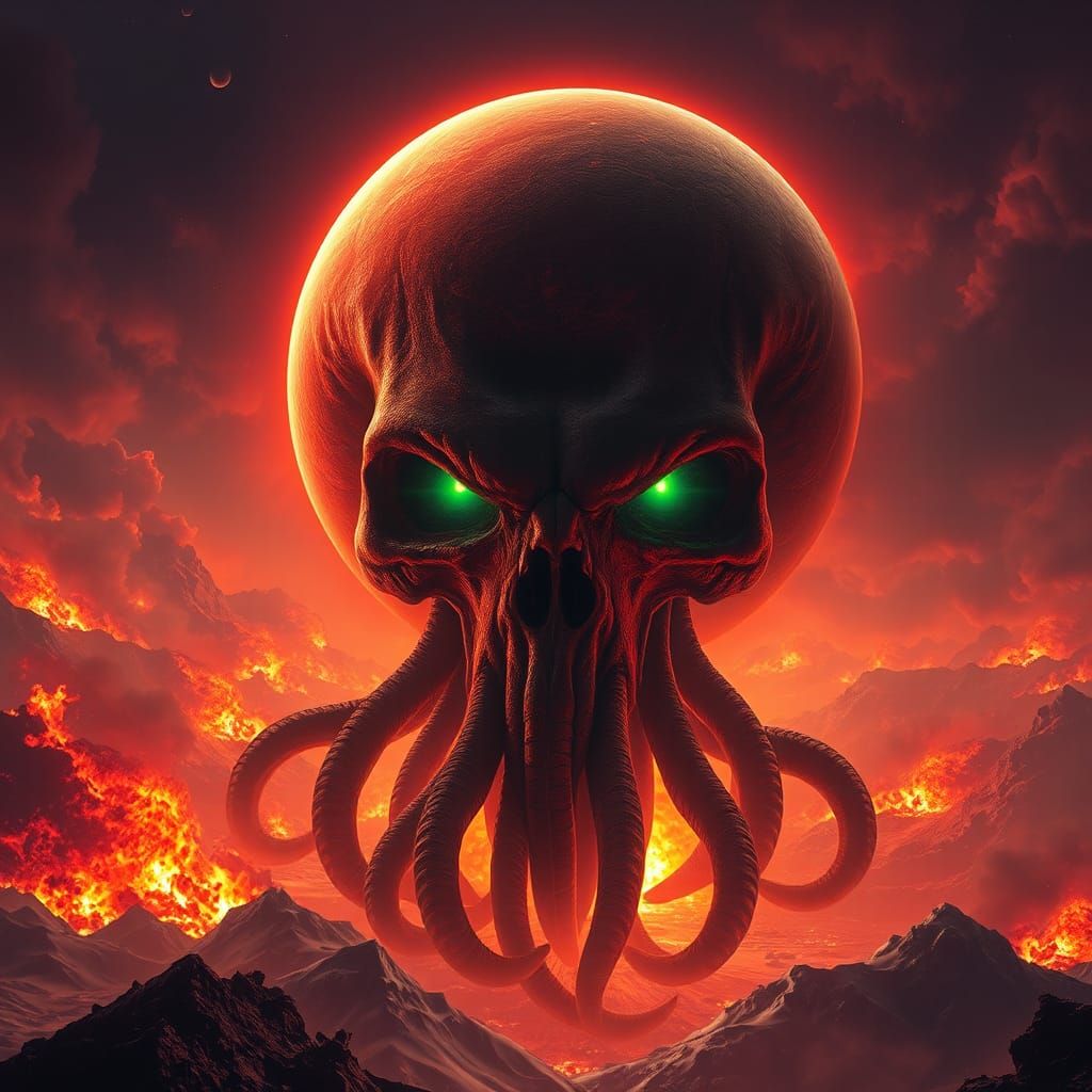 Hellish Skull Planet Nibiru Engulfs Earth