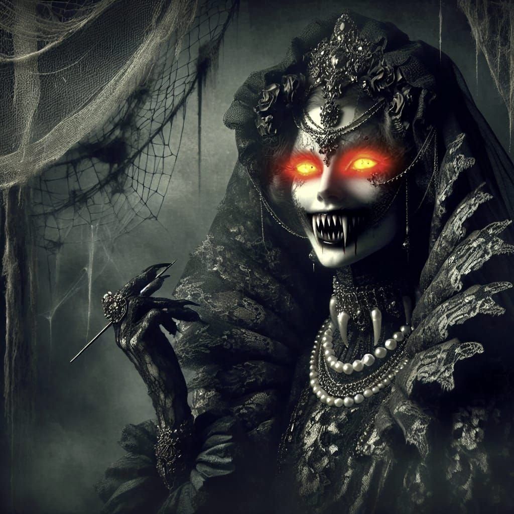 Dark Baroque Portrait of Cursed Royalty