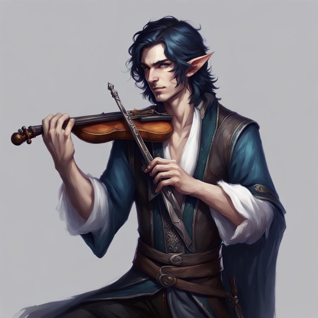 Elf Bard Character Concept Art
