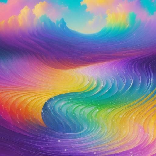 Rainbow Poetry Scroll in Comic Book Art Style