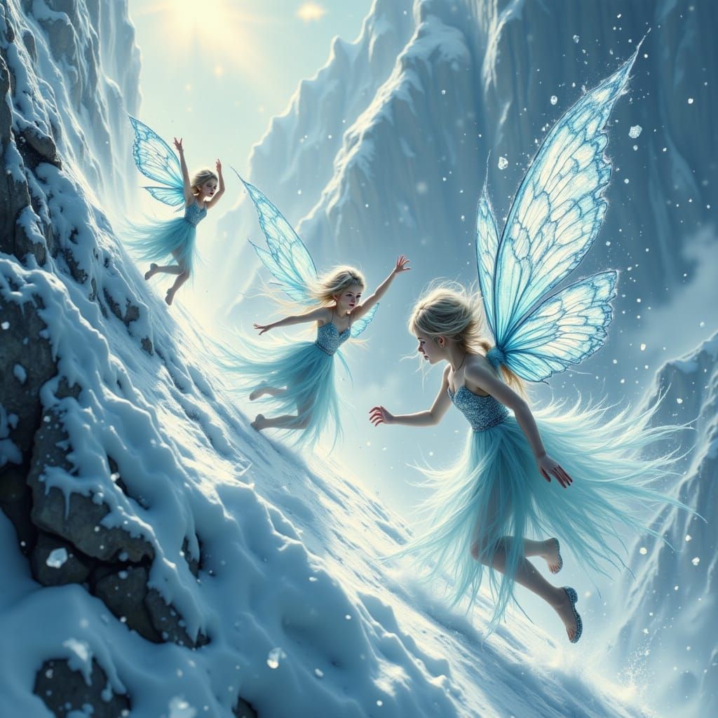 "Mischievous Avalanche Faeries at Play!"