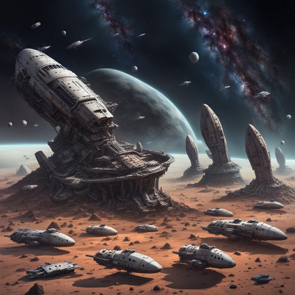 Spaceship Graveyard: Deep Space Vessels