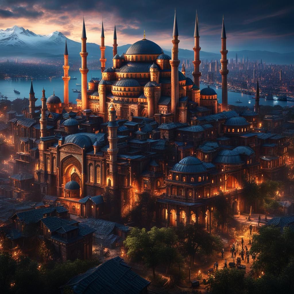 Istanbul Bosphorus in 2053: Fantasy Concept Art