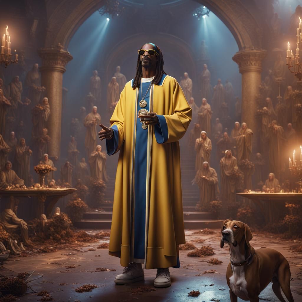 Snoop Dogg as Jesus: Detailed Digital Painting