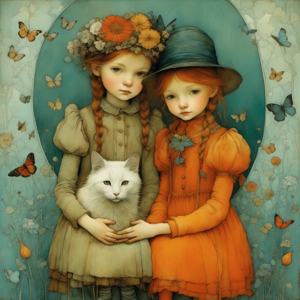 Surreal Friendship Inspired by Vintage Illustrators