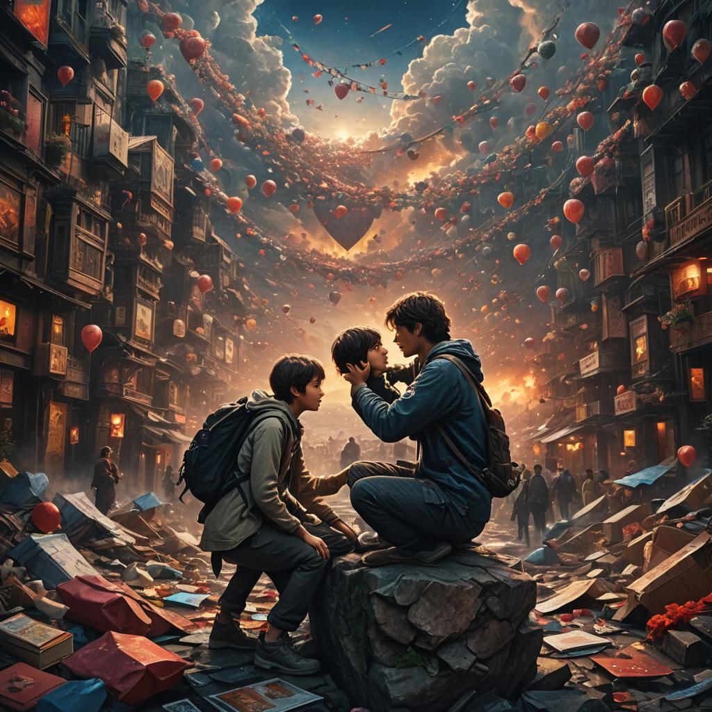 Heartwarming Embrace: A Digital Matte Painting