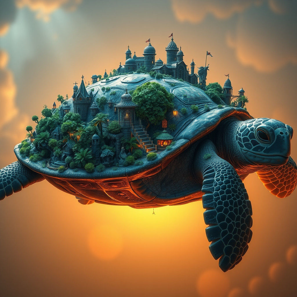 Sea Turtle: Miniature Civilization in Dreamlike Metropolis