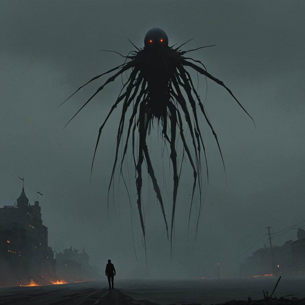 Grimdark Dystopian Scene