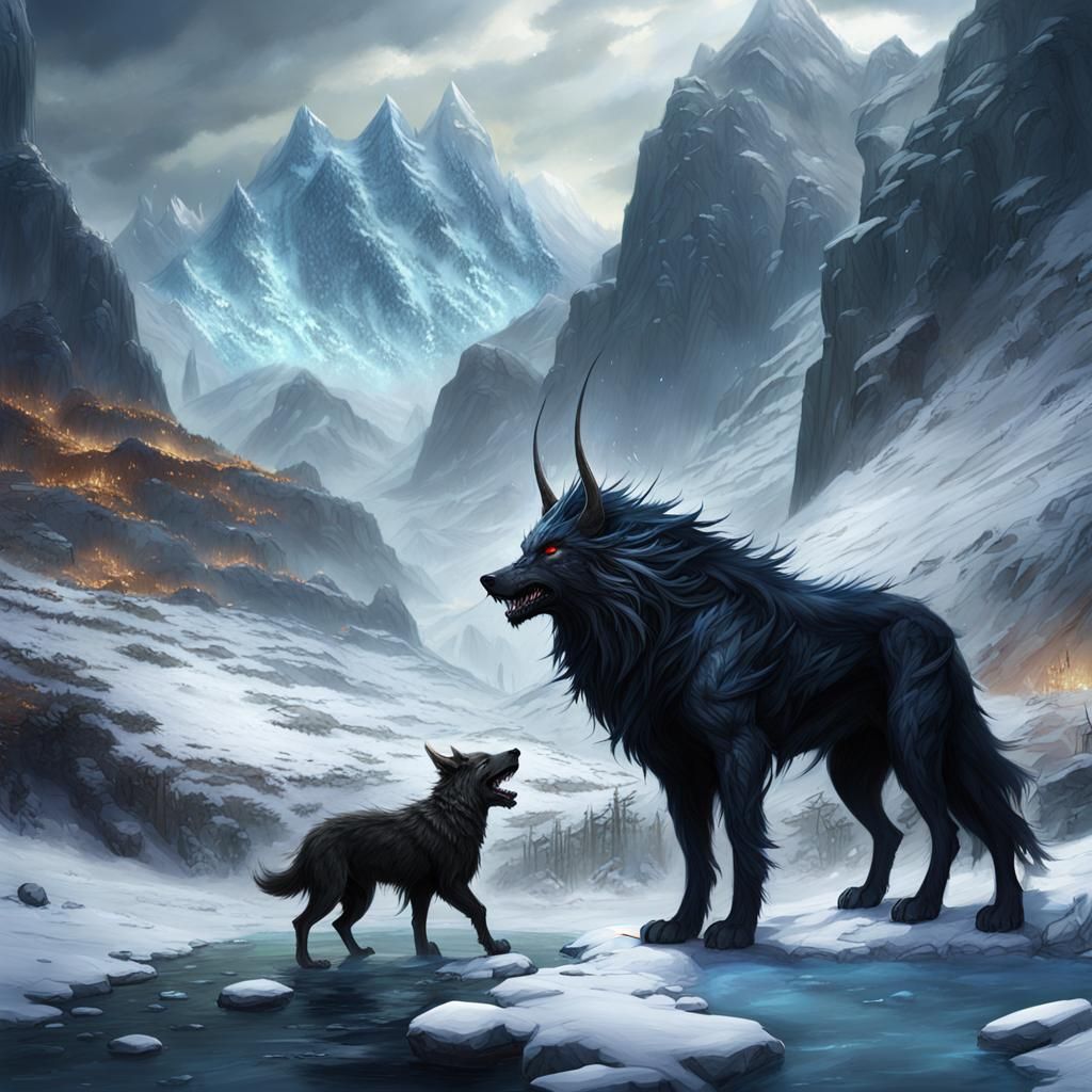 Epic Fantasy Creature in Final Fantasy Concept Art