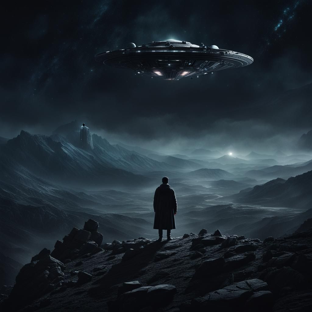 Lone Survivor Contemplates Cosmic Doom in Dystopian Expanse