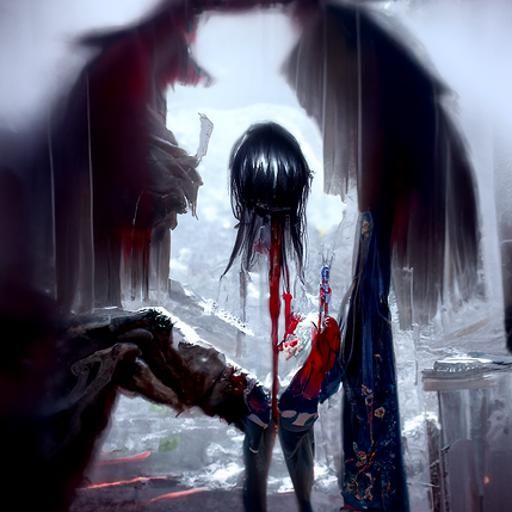 Terrifying Yandere-kun in Doré Style