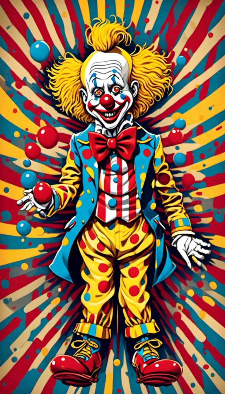 Detailed Image of Cooky the Clown at Carnival