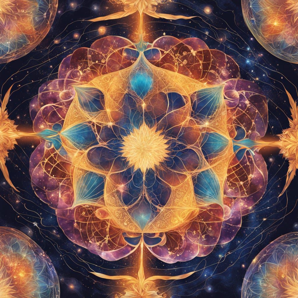 Ethereal Mandalas of Cosmic Enlightenment