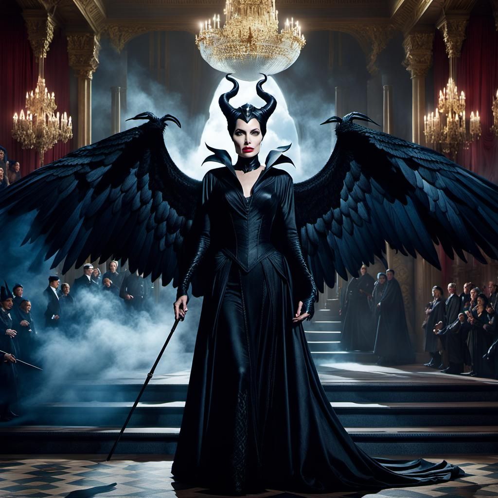 Angelina Jolie as Maleficent Enters Palace Ballroom