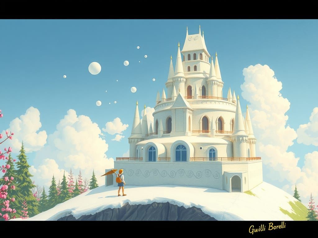 Dreamy Studio Ghibli-Inspired Sky Cake