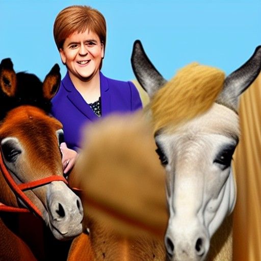 Surreal Two-Headed Politician in Dalí Style