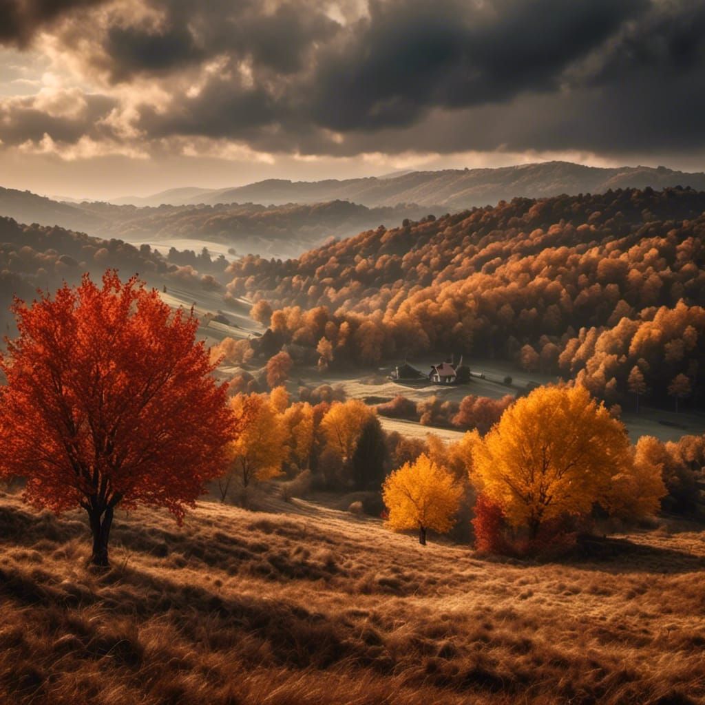 Realistic Autumn Landscape Photography