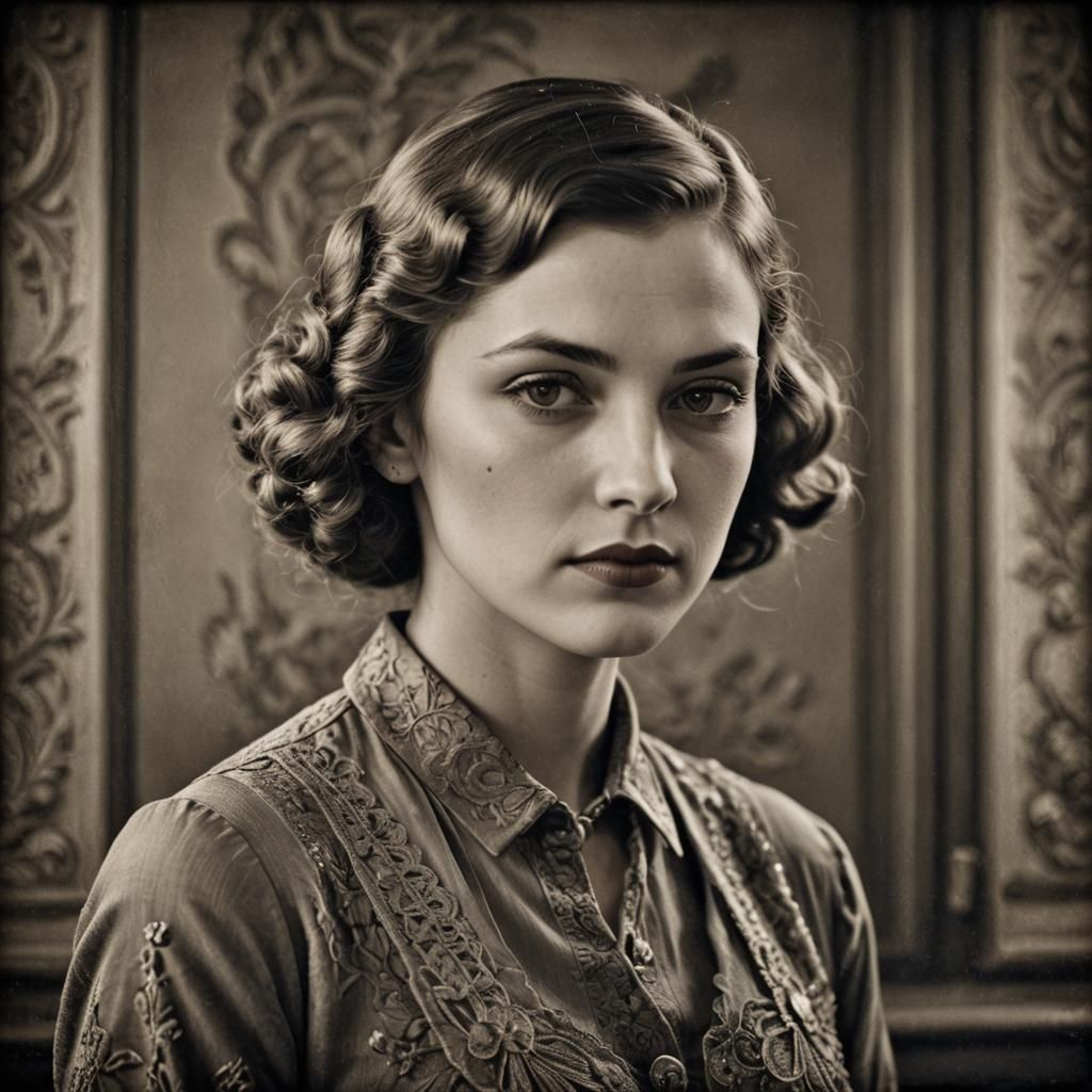 1930s Portrait of a Young French Woman