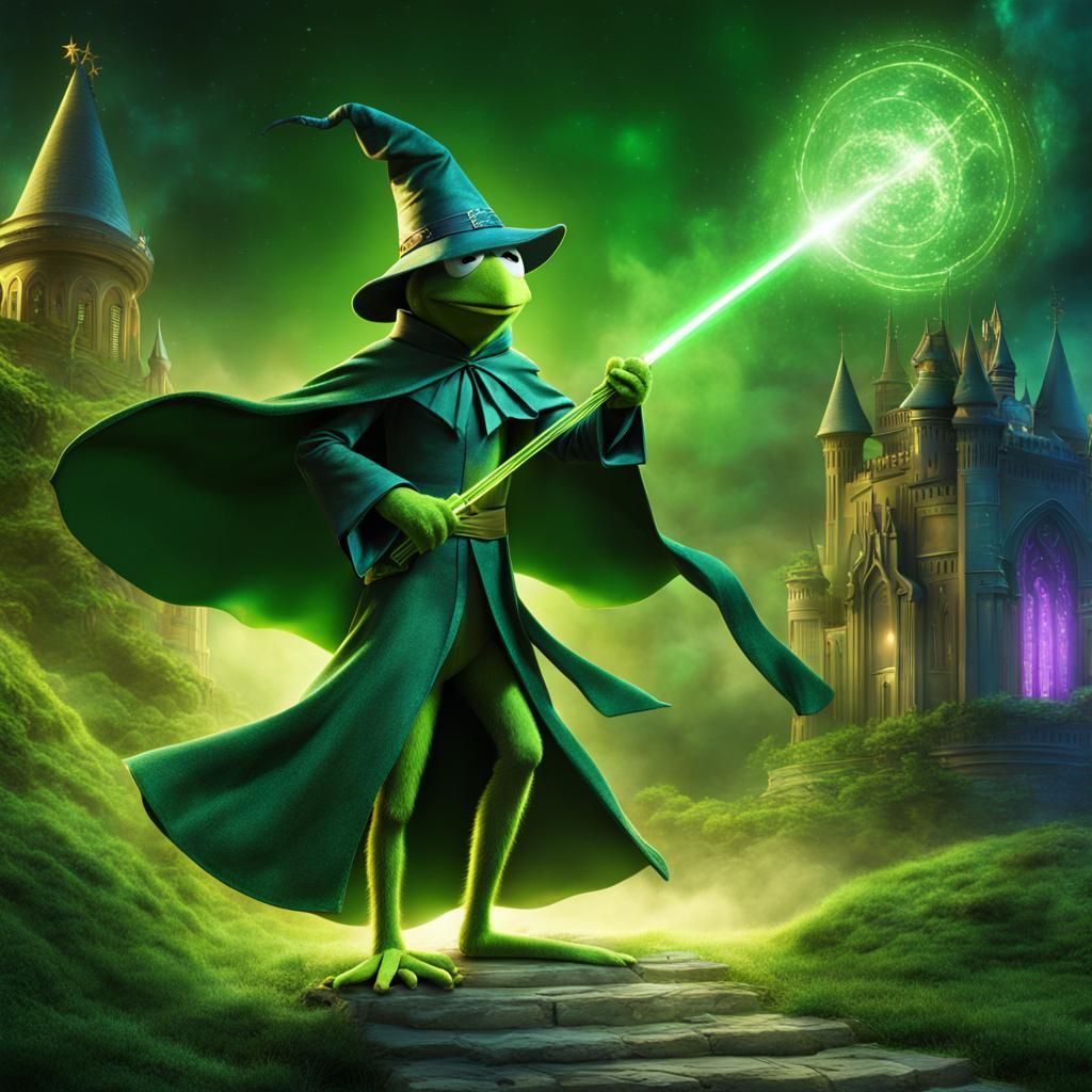 Kermit the Dark Mage with Green Energy
