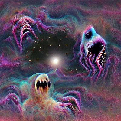 Cosmic Horror Entity in Deep Space
