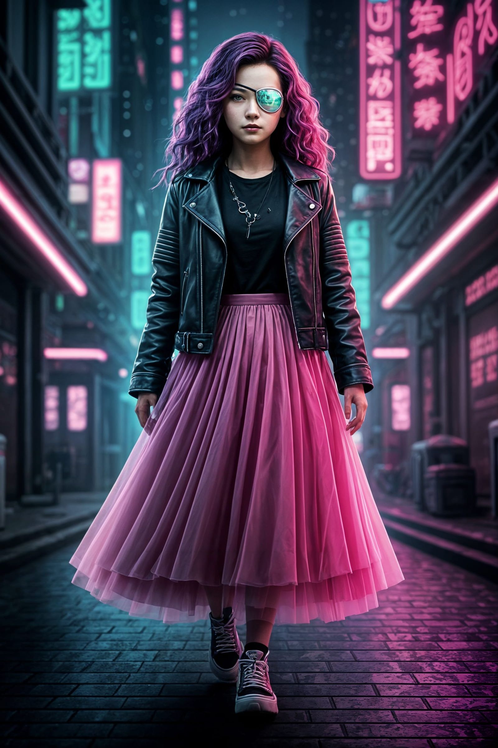 Neon Dreams of a Cyberpunk Heroine