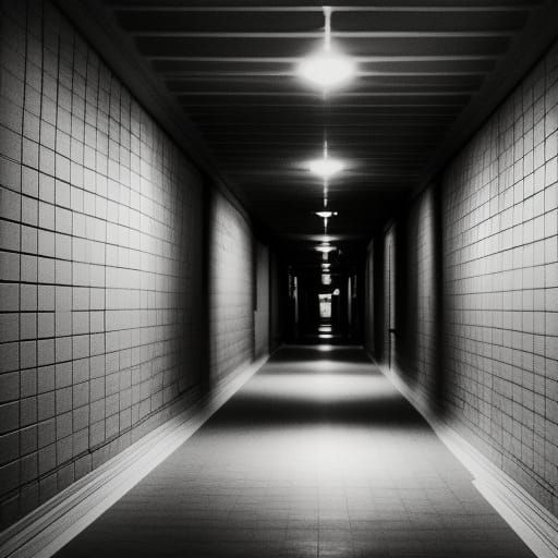Creepy Hallway with Bokeh and Natural Lighting