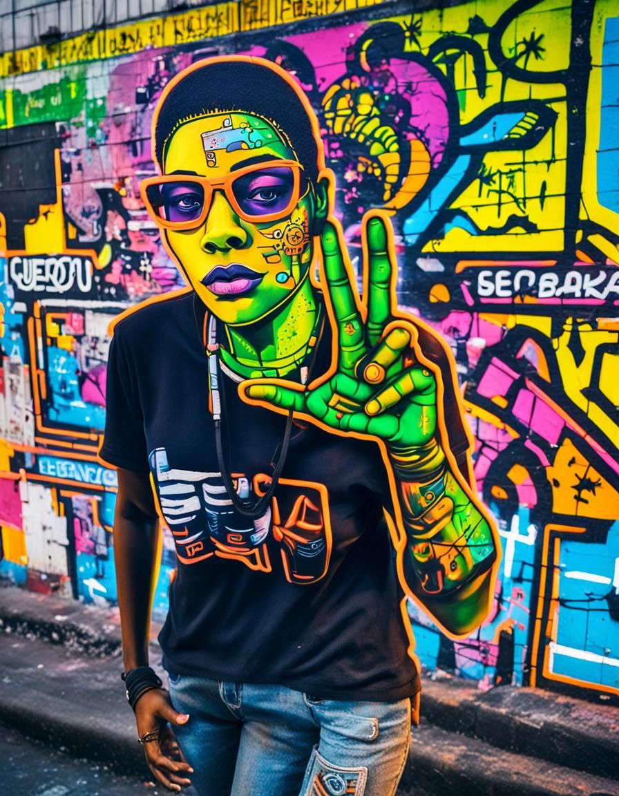 Cyberpunk Favela: Neon Graffiti Art of São Paulo