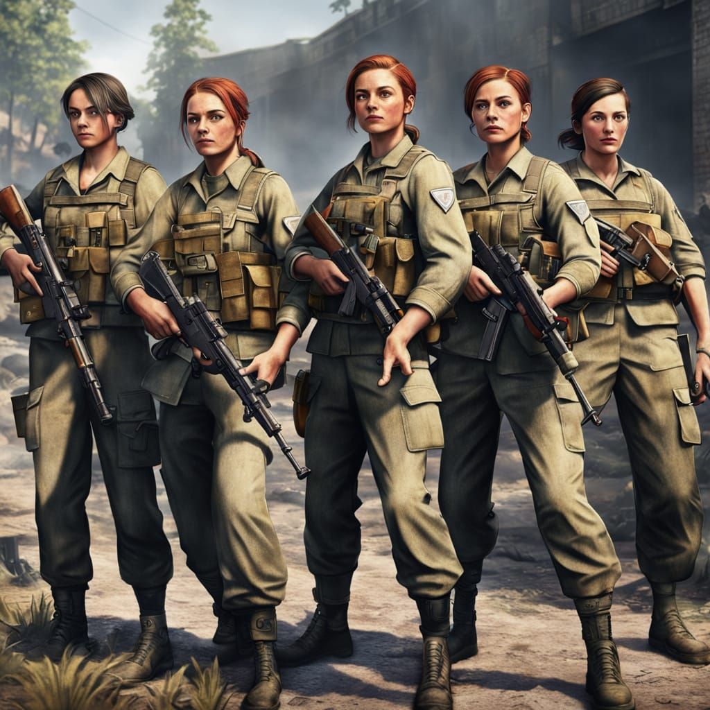 Female Commandos Ready for Battle, PS4 Cover Art
