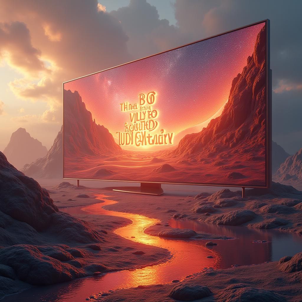 Colossal TV Screen Mountain with Luminous Display