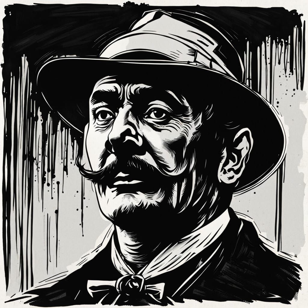 Mysterious Victorian Gentleman in a Dark Mood