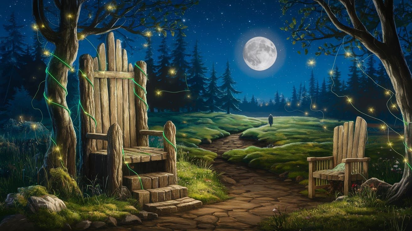 Enchanted Firefly Glade with Fiber Optic Vines