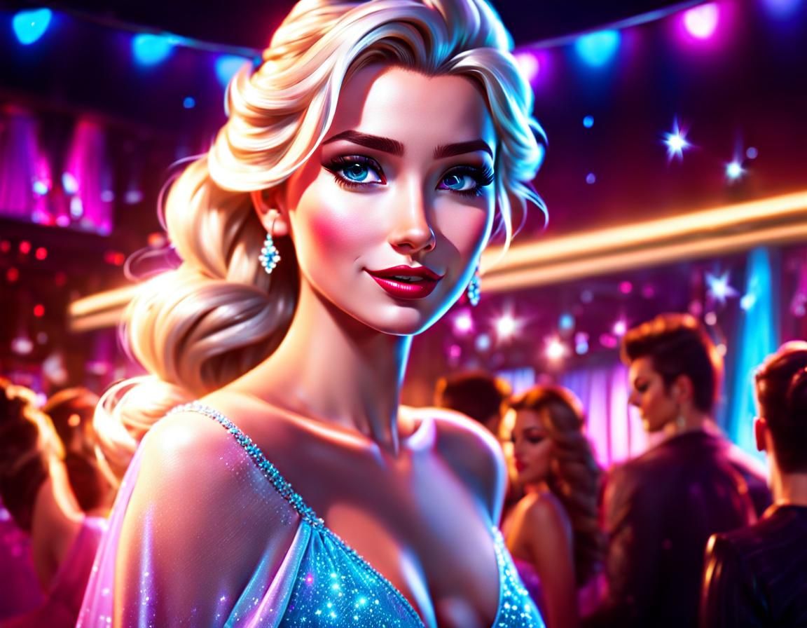 Elsa in Nightclub: High Resolution Photography