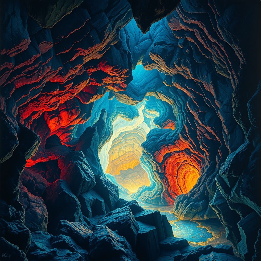 Inside Earth: Vibrant Subterranean World