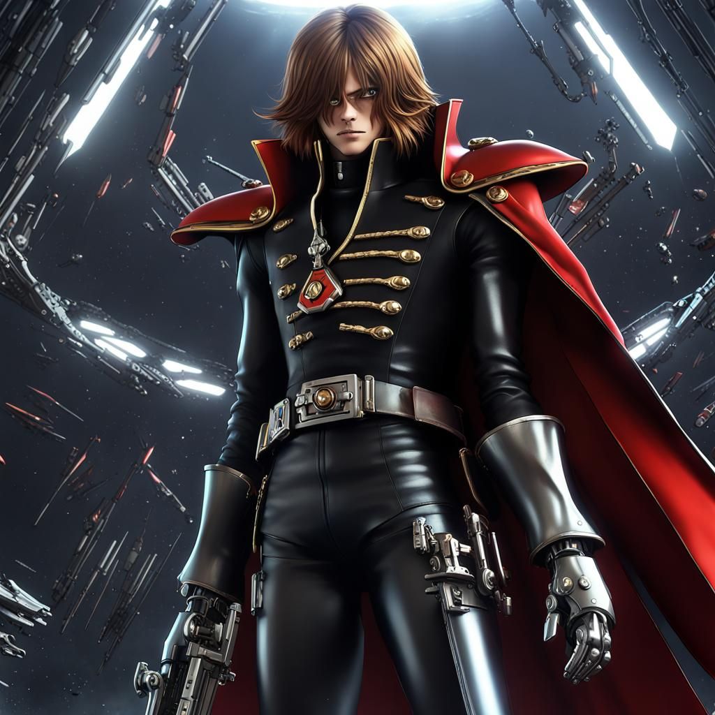 Captain Harlock: Space Pirate in Anime Art Style