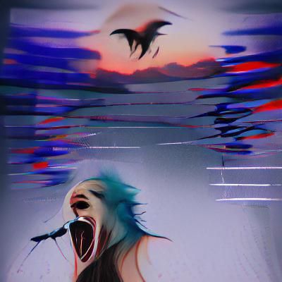 Screaming Figure Fades Into Nothingness