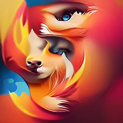 High-Definition Digital Illustration of Firefox Logo
