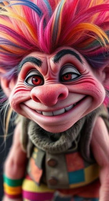 Whimsical Troll Portrait in Genshin Impact Style