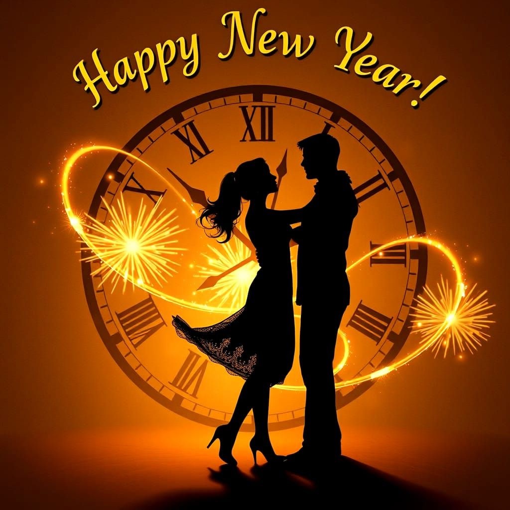 Ethereal Couple Celebrates New Year in Fantastical Scene