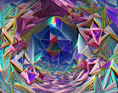 Colorful Mystical Crystal Dimension in Parallel Polygon Desi...