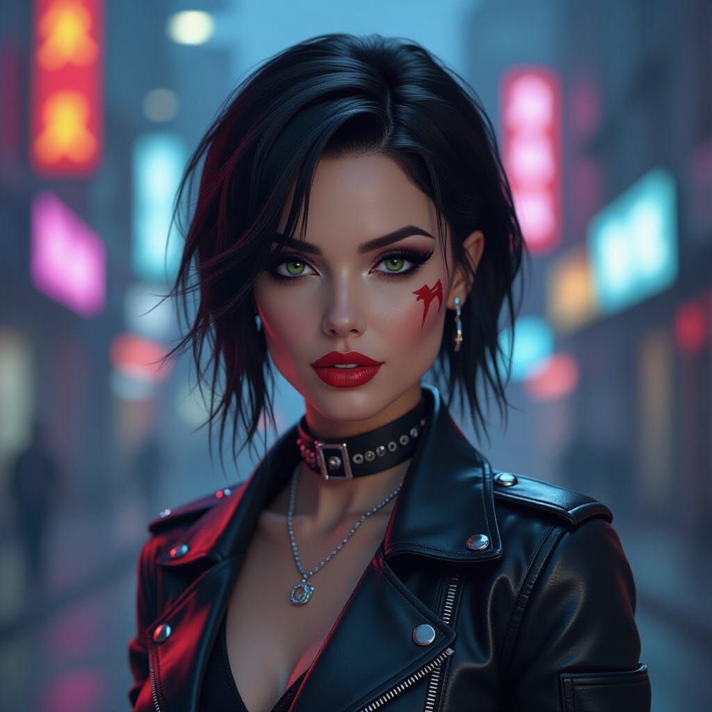 Dolores O'Riordan in Cyberpunk 2099 Neon Style