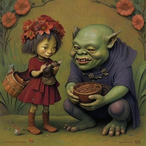 Goblins Celebrate Valentine's Day in Romantic Fantasy Art