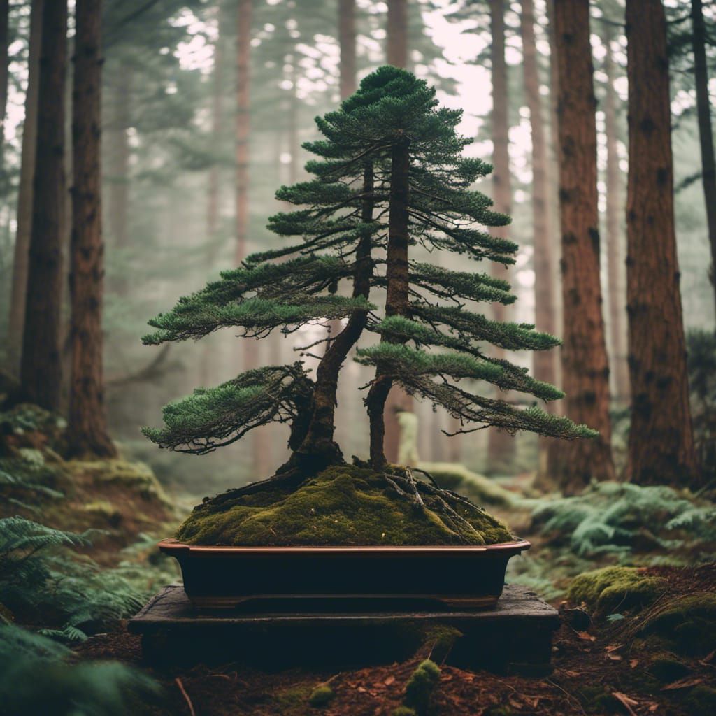 Exquisite Pine Bonsai Tree Photo