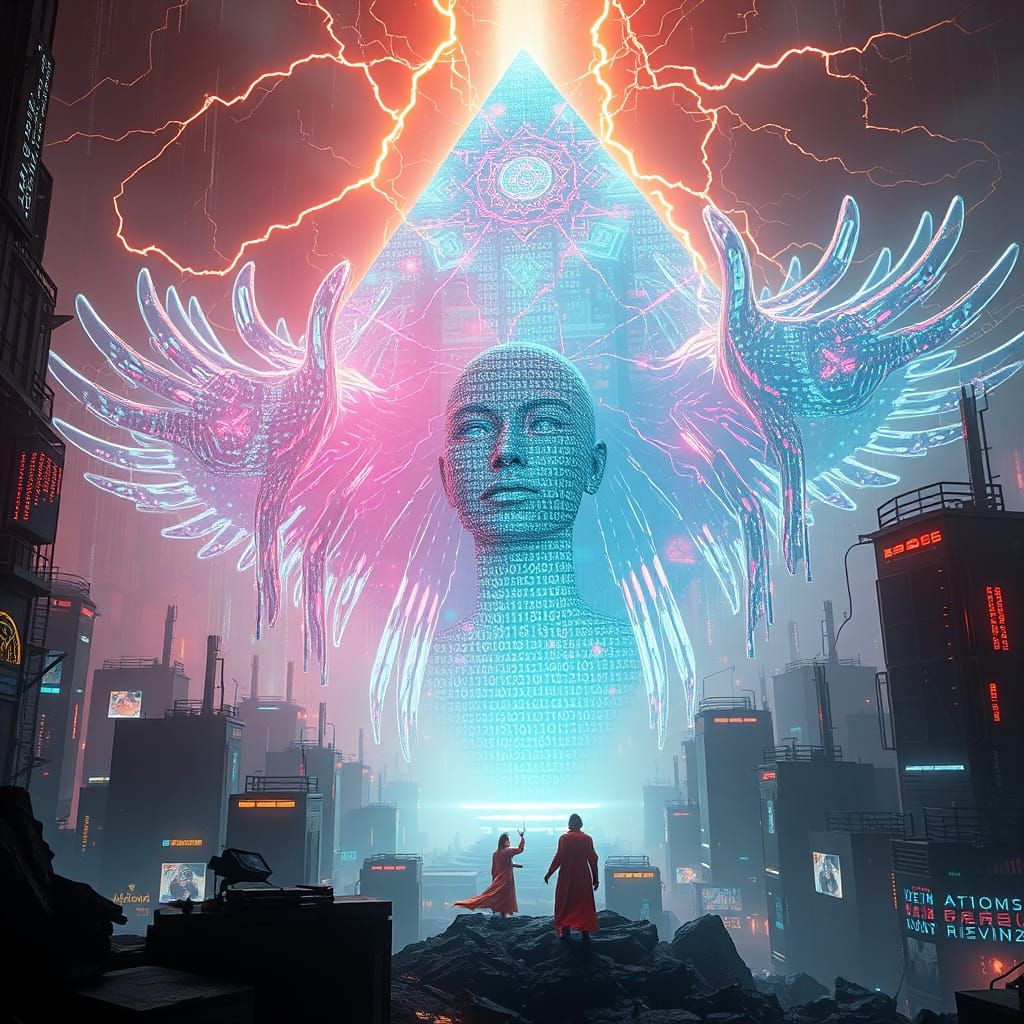 Cyber-Gods of Binary Code Conquer Decaying Metropolis