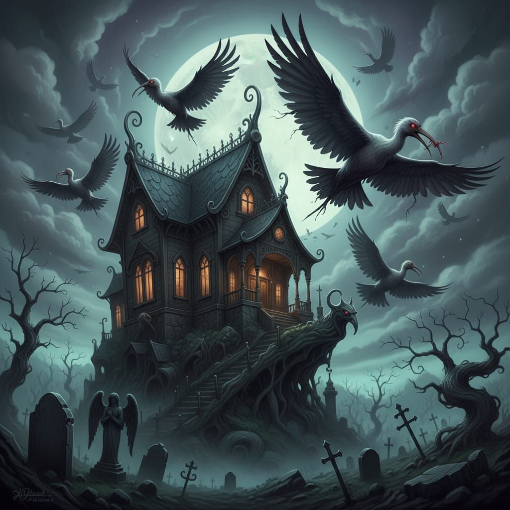 Ghastly Hadedas Take Off from Haunted Mansion