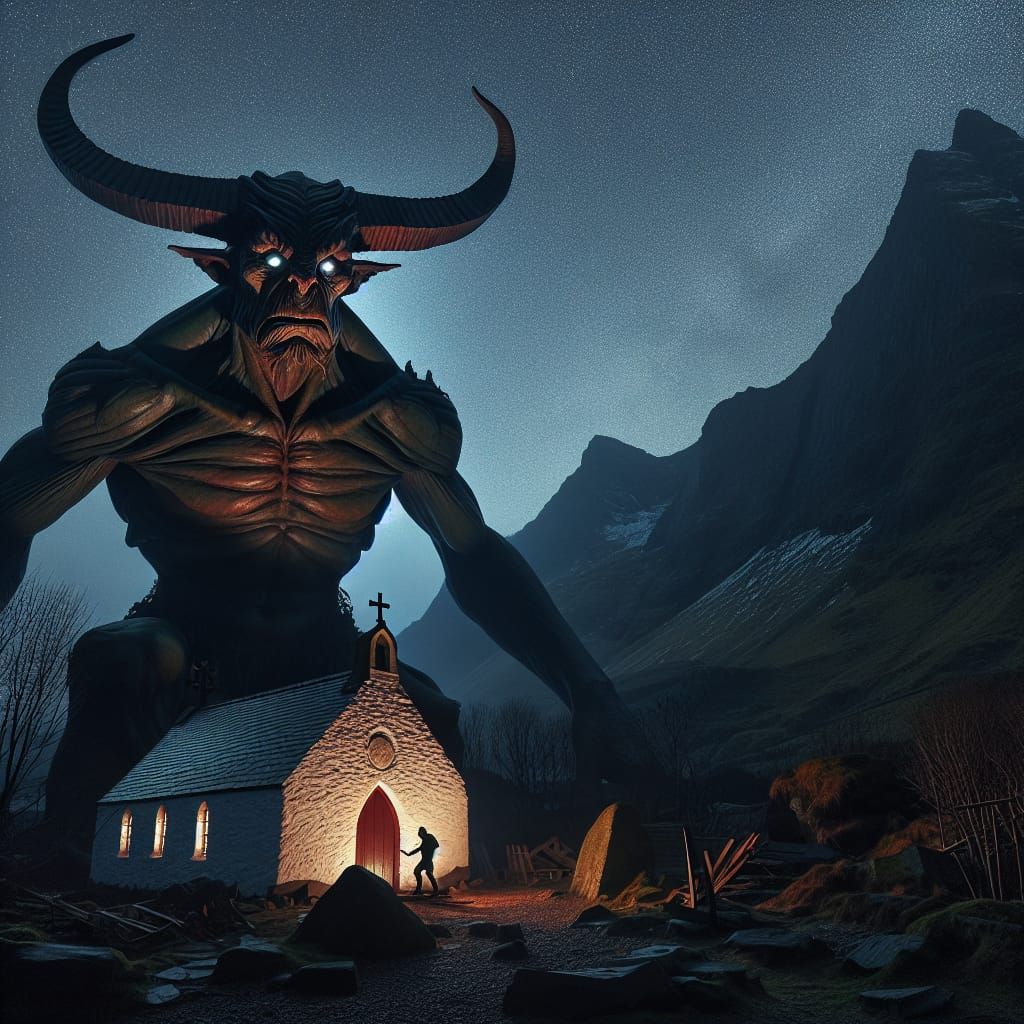 Buggane Tears Roof Off Chapel at Night