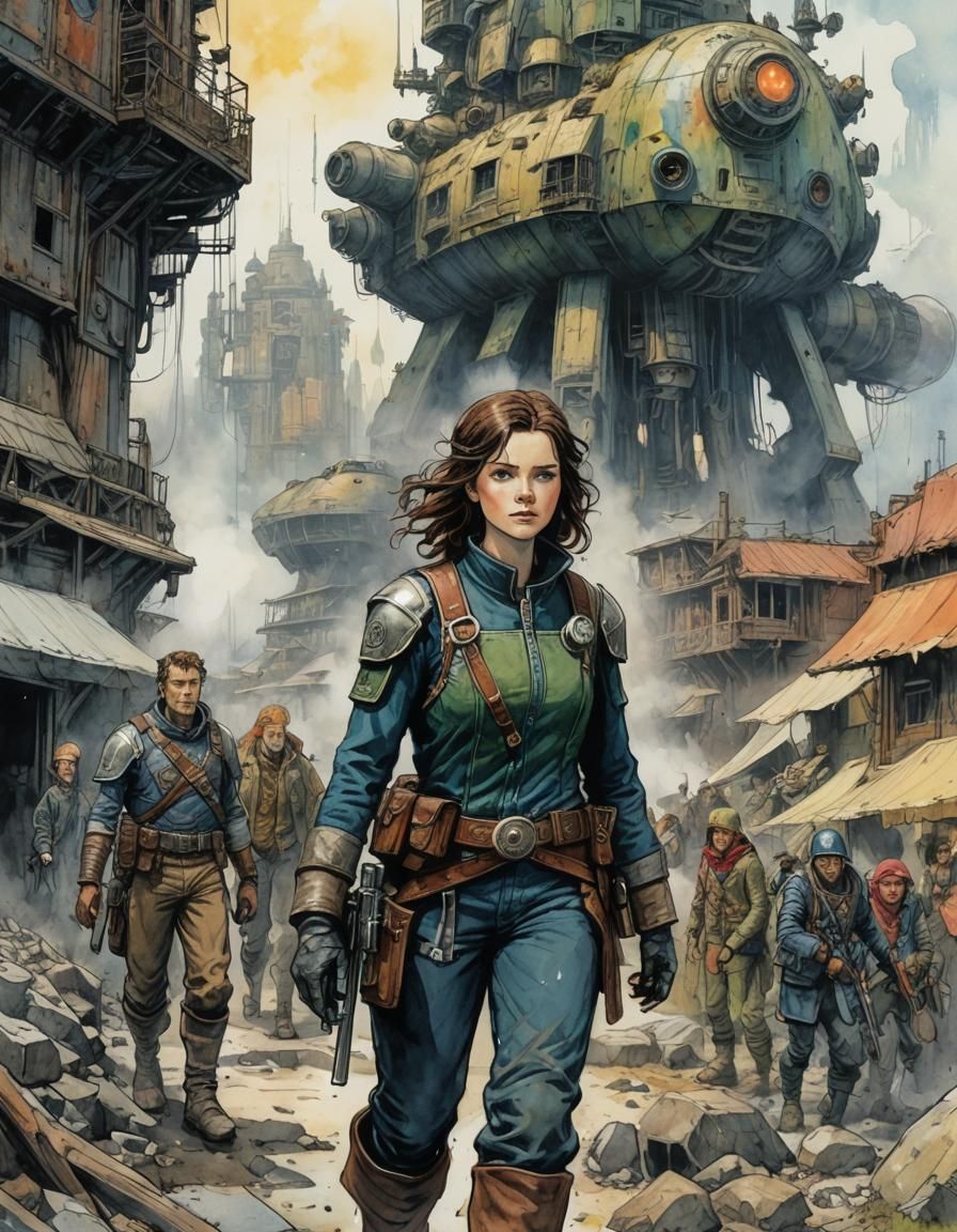 Fallout in Celtic Watercolor Style